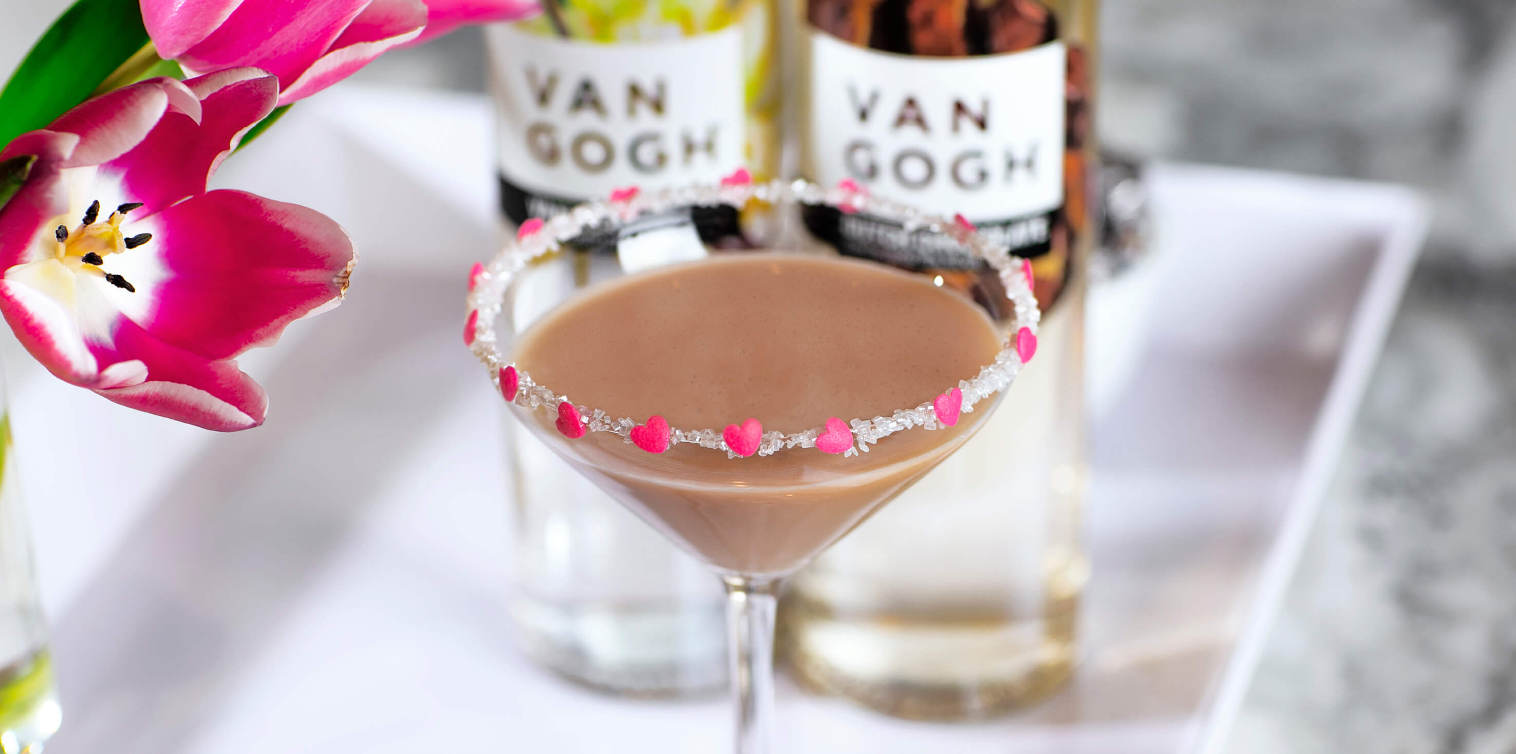 Cocktail Garnish Ideas - Sweetheart Sugar Rim